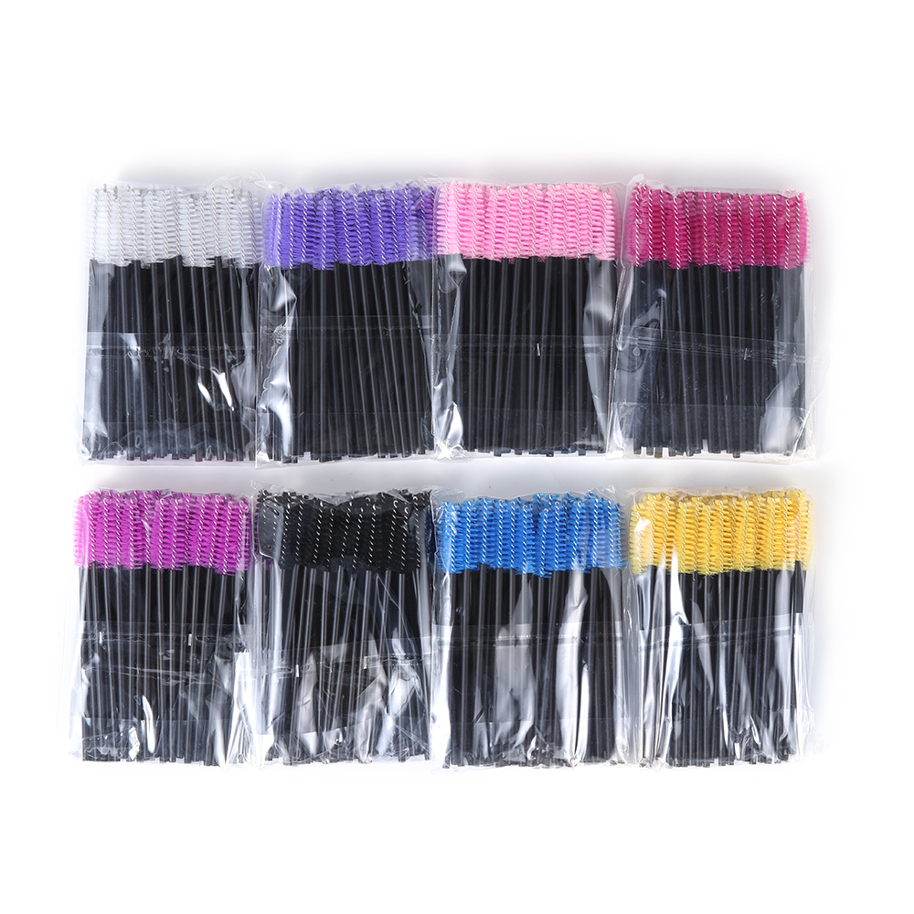 [Hàng mới về] Set 50 cọ chải lông mi/lông mày dùng 1 lần chuyên dụng cho trang điểm