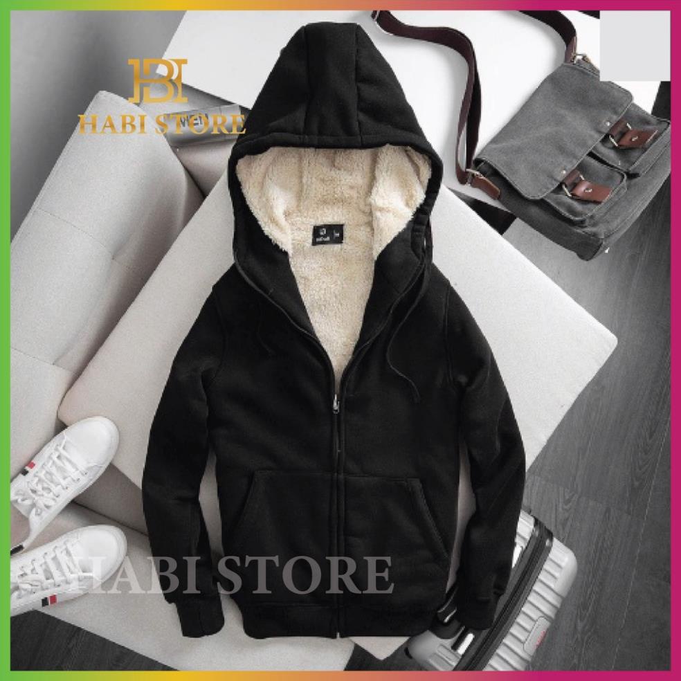 SALE Áo khoác nỉ lót lông cừu, áo hoodie nam nữ unisex 5 màu,mặc đẹp thời trang chuẩn form dáng, thời trang HABI STORE