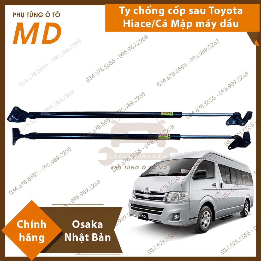 Ty Chống Cốp Sau Toyota Hiace Máy Dầu - Chính Hãng Osaka Nhật Bản . Ty Cốp Cá Mập Máy Dầu Chuẩn Theo Xe - Hàng Bền Đẹp