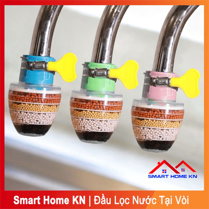 Đầu lọc nước tại vòi tại vòi 6 tầng lọc rễ lắp đặt - Smart Home KN