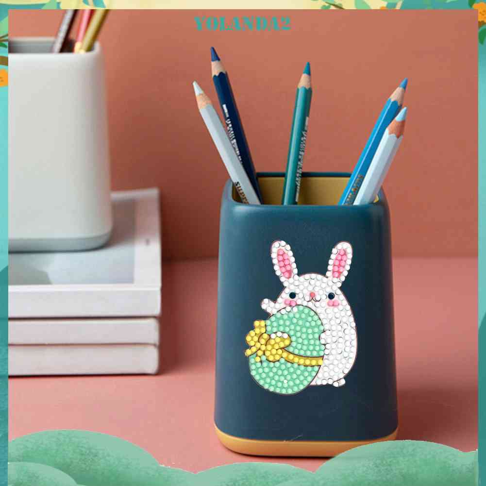 Set 8 Tranh Đính Đá DIY Hình Thỏ Hoạt Hình Đáng Yêu Dành Cho Trẻ Em