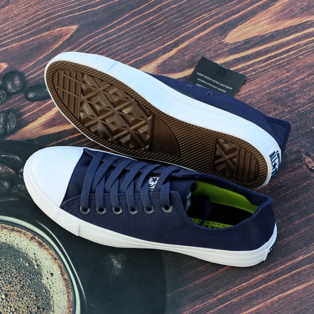 Giày Chuck 2 AllStar Classic Cổ Thấp Nam Xanh Navy