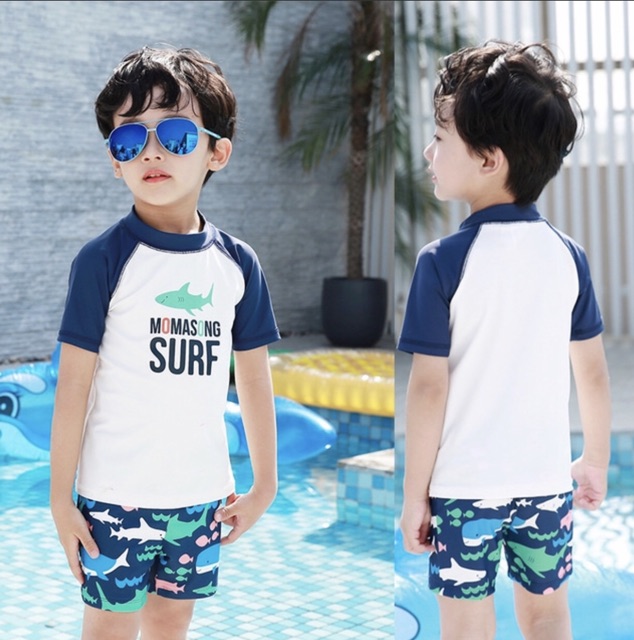 Đồ bơi hình cá mập, surf, hiệu Momasong cho bé 10-35kg, hàng cao cấp, đồ bơi đẹp cho bé trai, hàng xuất Nhật