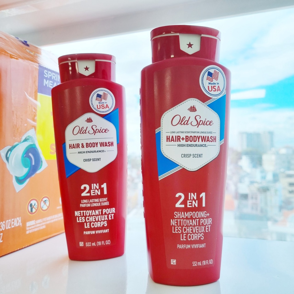 Tắm gội nam OLD SPICE High Endurance 2 in 1 532ml (Hàng Mỹ)