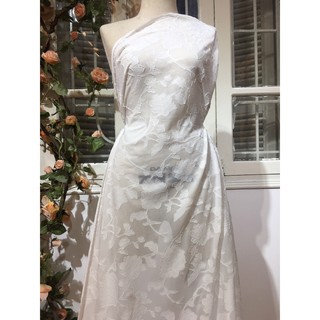 Vải Tằm mỏng Hàn Châu dệt hoa khổ 1,5m, vải may áo dài cao cấp