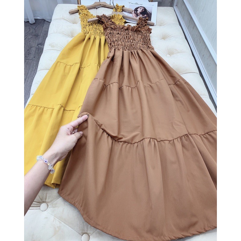 Đầm maxi, váy 2 dây chun ngực cá tín (Có ảnh và video thật,hàng đẹp) | BigBuy360 - bigbuy360.vn