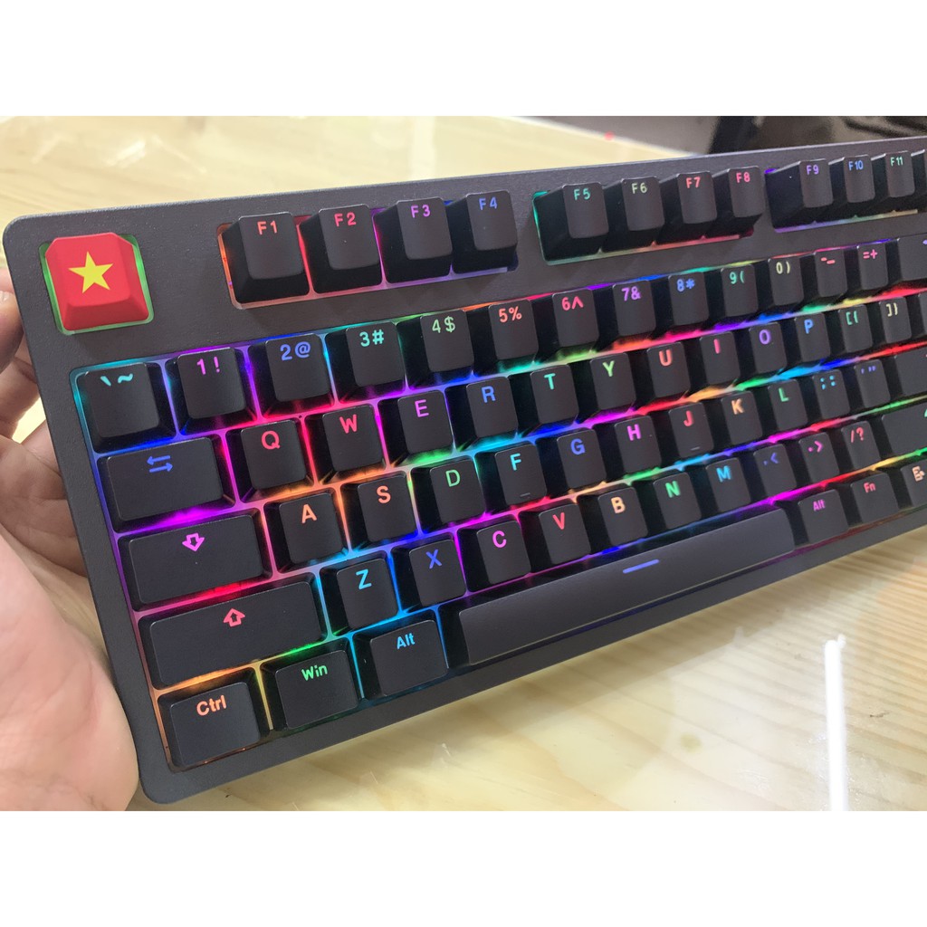 Bàn phím cơ Gaming Edra EK387 LED RGB ,(Blue /Brown /Red Huano Switch )