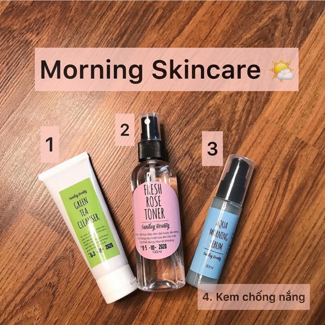 Bộ dưỡng da ban ngày sundaybeauty [ Handmade]