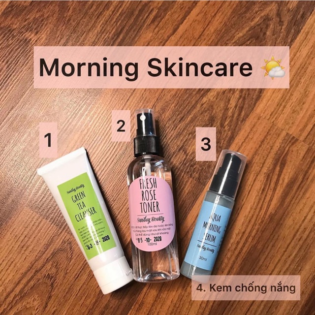 Bộ dưỡng da ban ngày sundaybeauty [ Handmade]