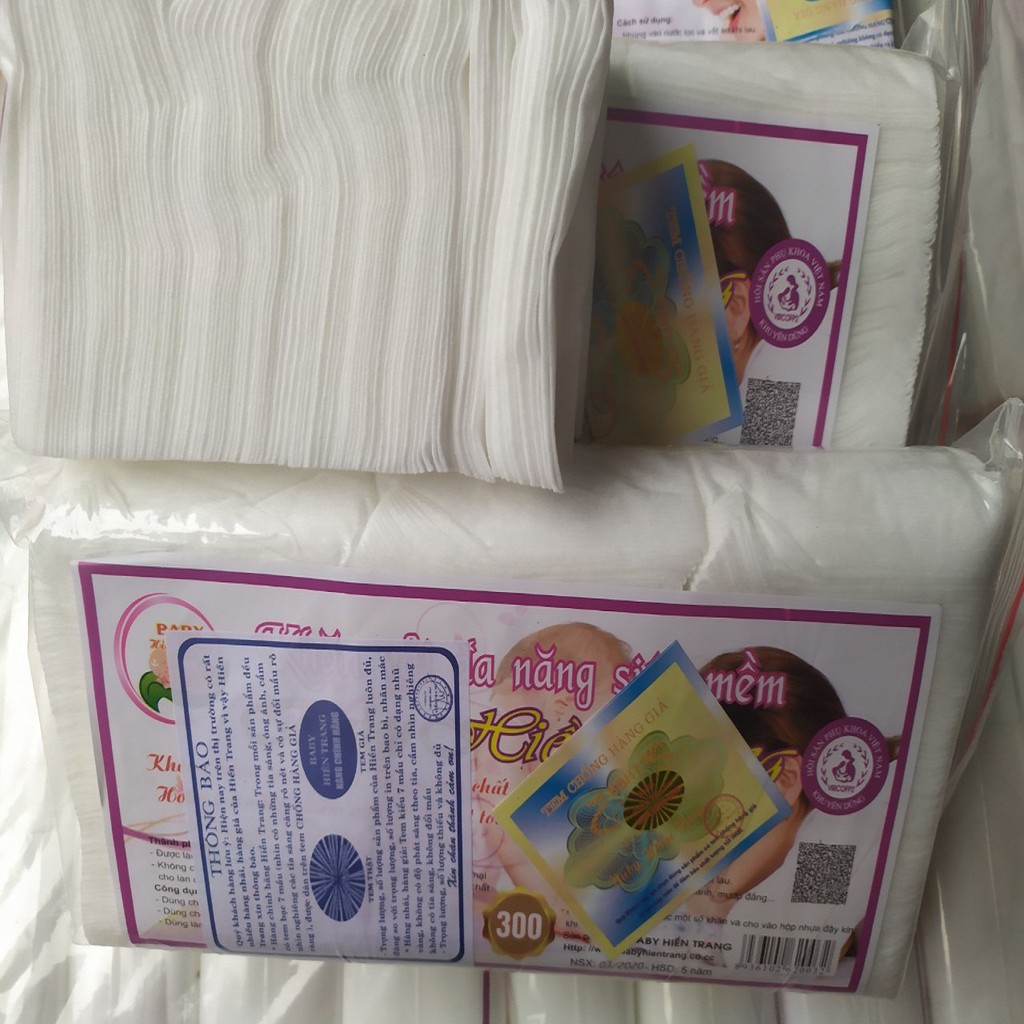 Khăn vải khô đa năng Baby Hiền Trang gói 250|200|180|170gam