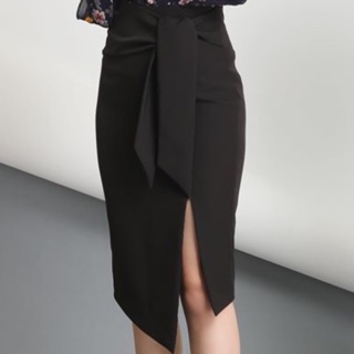 Chân váy bút chì thắt nơ cạp (Công sở)