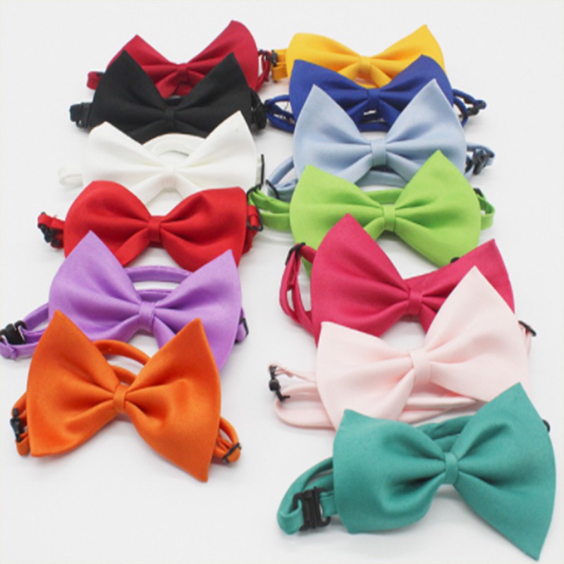 Cà vạt nơ màu trơn thiết kế dùng cho thú cưng