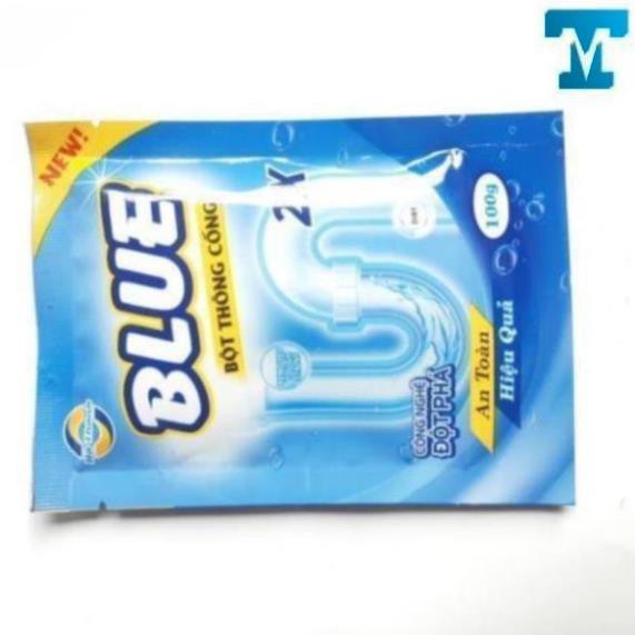 Bột thông cống Blue công nghệ Hàn Quốc - thông tắc đường ống cống, tắc bể phốt H&K MART