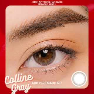 [Lens xám tự nhiên] Kính áp tròng Hàn Quốc COLLINE GRAY - Lens cận thời trang