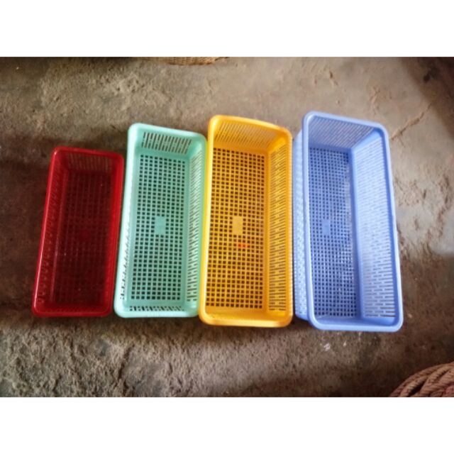 Rổ nhựa chữ nhật 4 cỡ đựng đồ tiện lợi