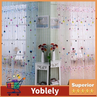 Yoblely. rèm cửa sổ trang trí nội thất in hình hoa tulip