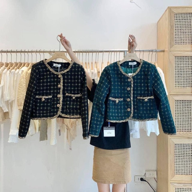 ÁO KHOÁC DẠ TWEED HOT TREND CÓ SẴN (Ảnh Thật)