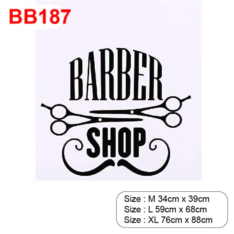 Decal trang trí tiệm Barber, Salon, thu hút khách hàng, tạo điểm nhấn trong tiệm P11