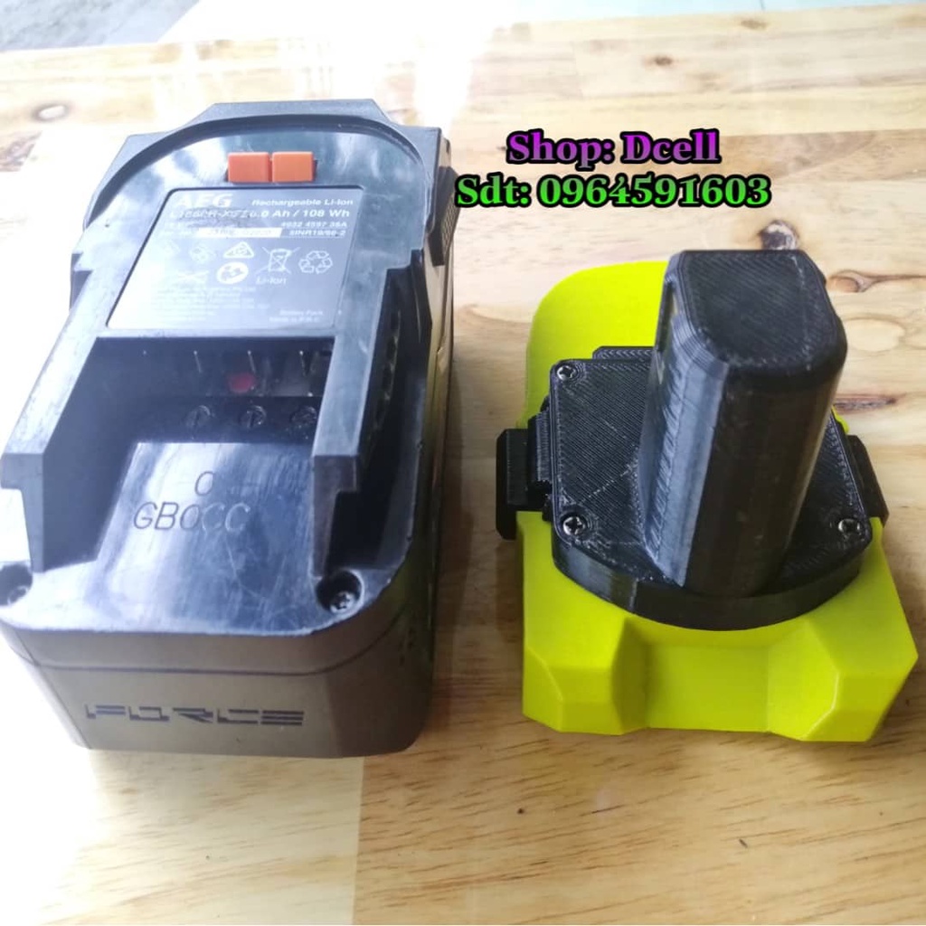 Đế Chuyển Pin AEG Và AEG RIDGID 18v Cho Máy Ryobi In 3D Siêu Bền,