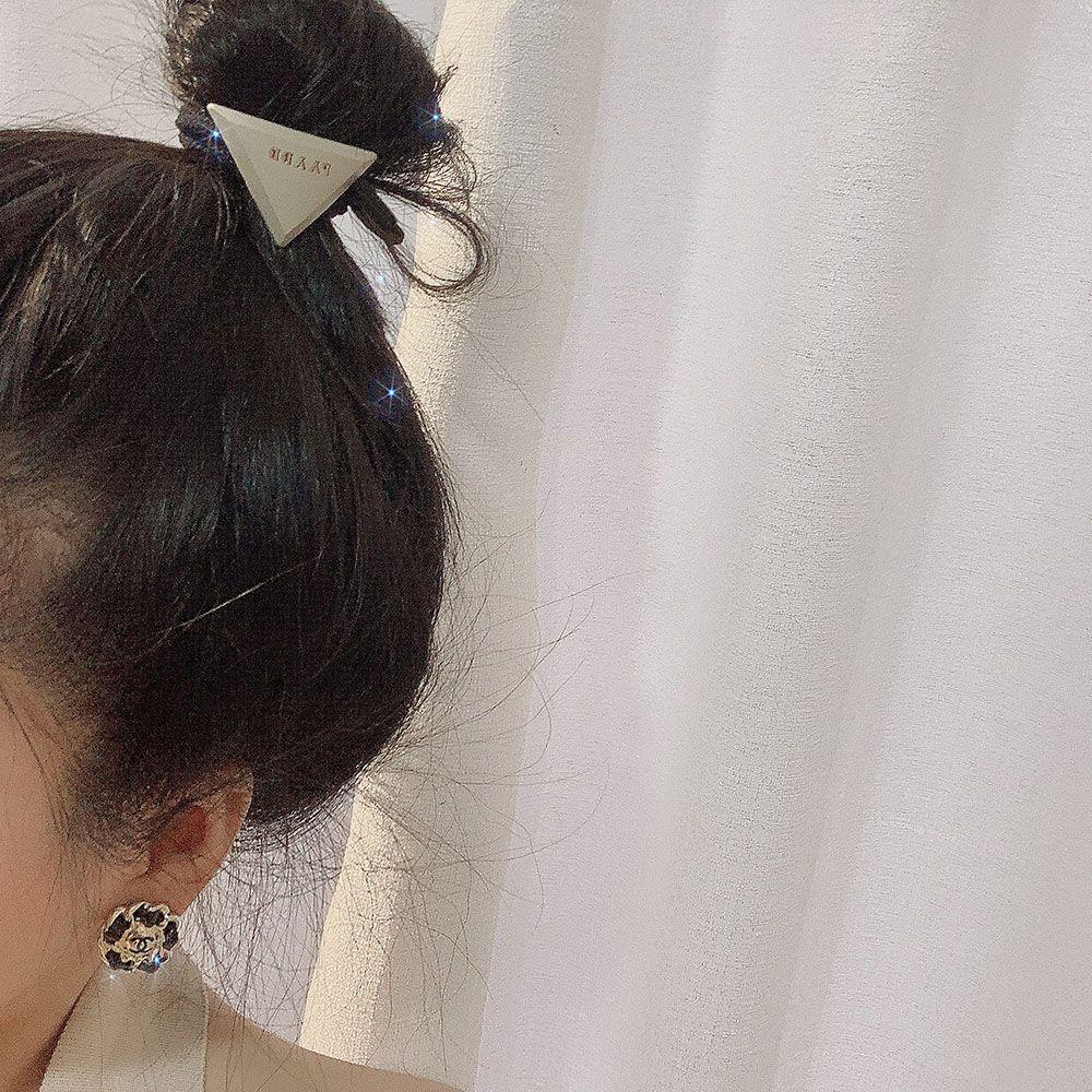 Dây Cột Tóc Cao Su Màu Đen In Chữ VANES1 Thời Trang Mùa Hè