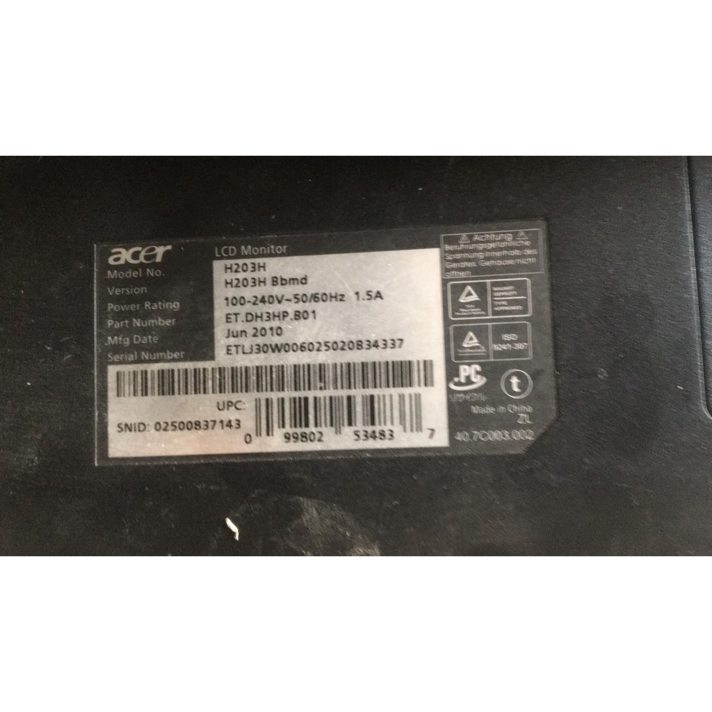 MÀN HÌNH LCD ACER P203W LCD Monitor Screen