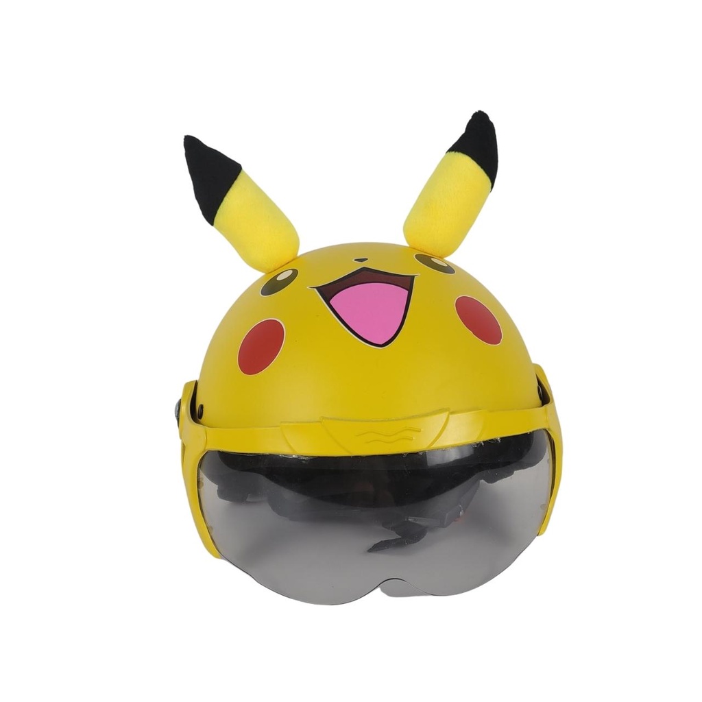 MŨ BẢO HIỂM TRẺ EM PIKACHU 8 MÀU CÓ KÍNH-AN TOÀN-ĐẠT CHUẨN ( &lt;8 Tuổi )