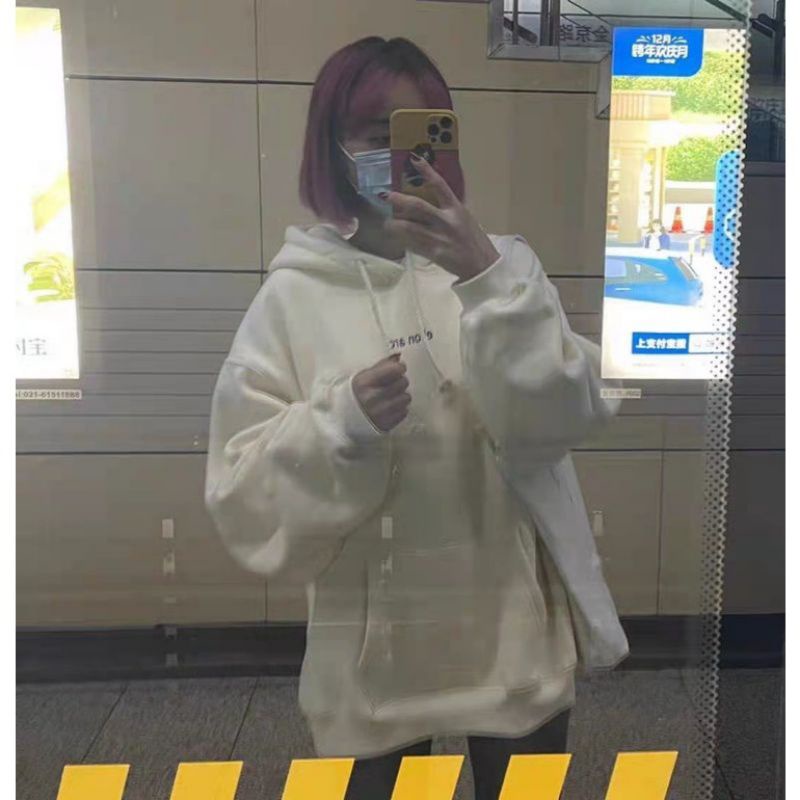Áo nỉ hoodie nữ from rộng có mũ hàn quốc,áo hoodie from rộng tay bồng,chất nỉ bông dày,phong cách unisex | BigBuy360 - bigbuy360.vn
