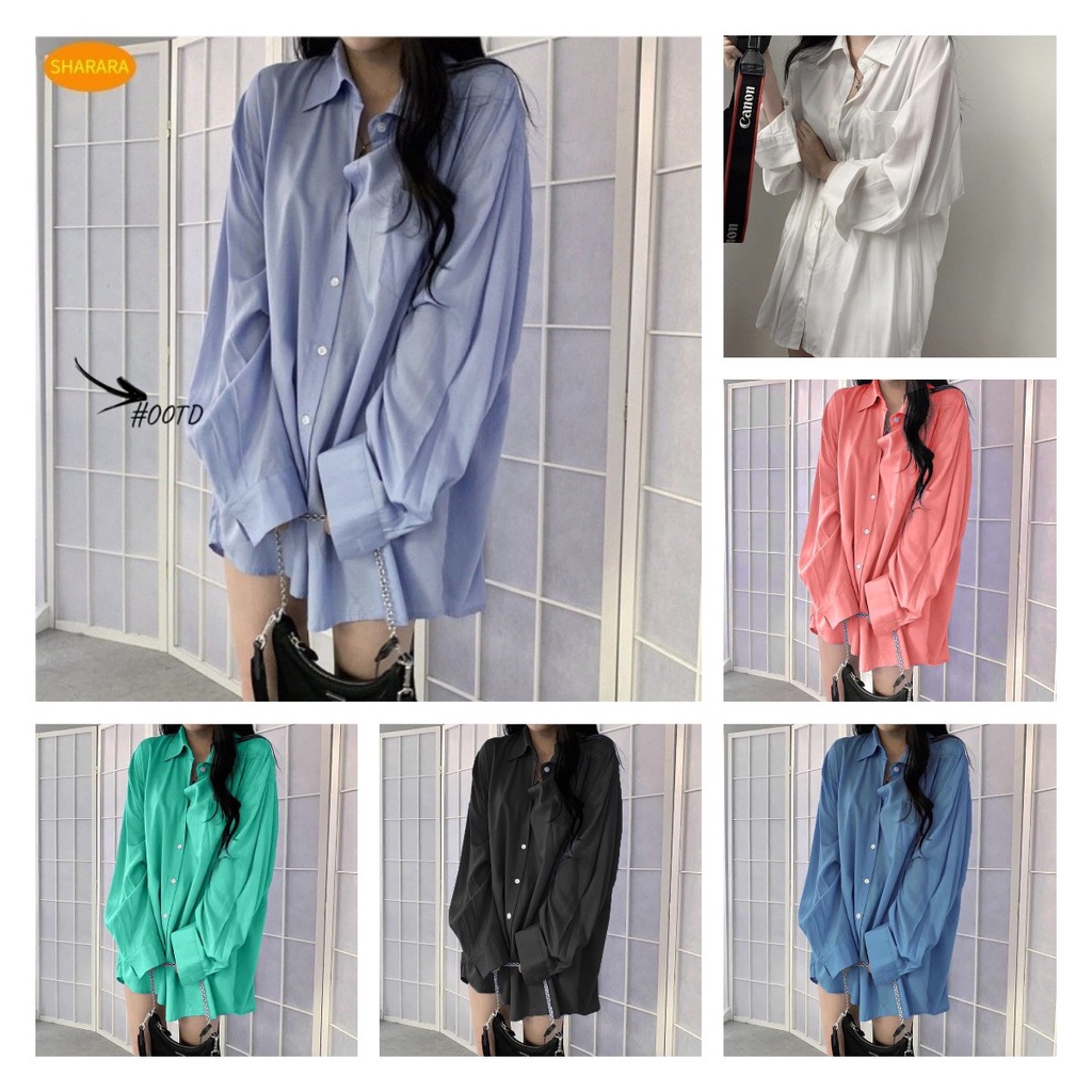 Áo Sơ Mi Chiffon Tay Dài Thời Trang Hàn Quốc Cho Nữ
