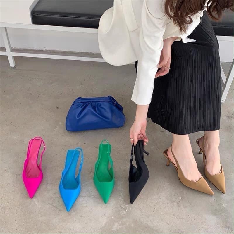 Giày Cao Gót Mũi Nhọn 5 Phân, Guốc Za Quảng Châu