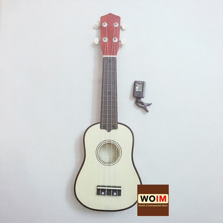 Đàn Ukulele Soprano size 21 Woim 35A15 tặng kèm máy lên dây điện tử ( Tuner ) - HÀNG CÓ SẴN