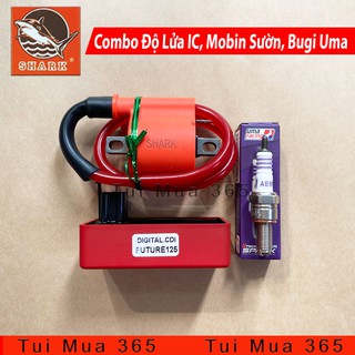 Combo Độ dàn lửa IC, Mobin, Bugi Uma cho Wave Alpha 110, Blade 110, Future 125 SHARK Malaysia