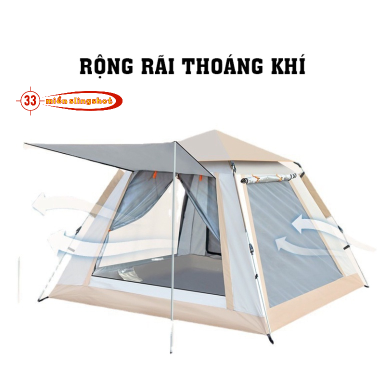 Lều dã ngoại tự bung 4-6 người chống nước chống tia tử ngoại KT 2m4x2m4 - Lều cắm trại du lịch-DCP8