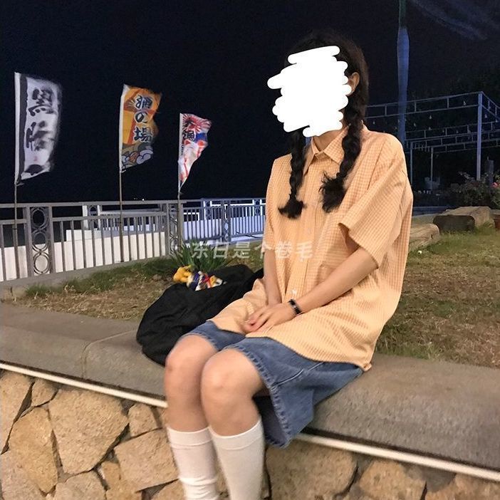 Quần short denim COZOK lưng cao ống rộng phong cách cổ điển