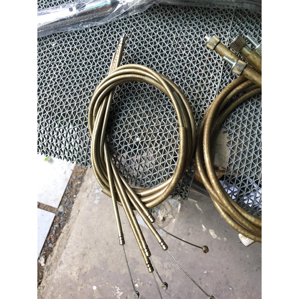 Bộ 4 dây : côn, thắng, km, ga lưỡi gà  cho honda 66-67 ghi đông thấp