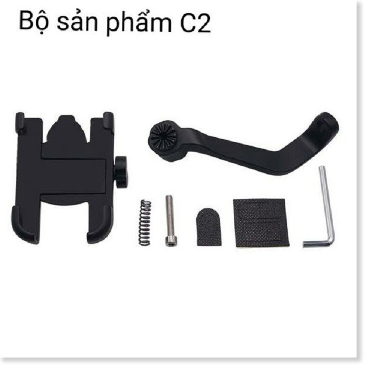Giá đỡ gắn xe máy Kim Loại - Kẹp điện thoại xe máy kim loại C2 | BigBuy360 - bigbuy360.vn
