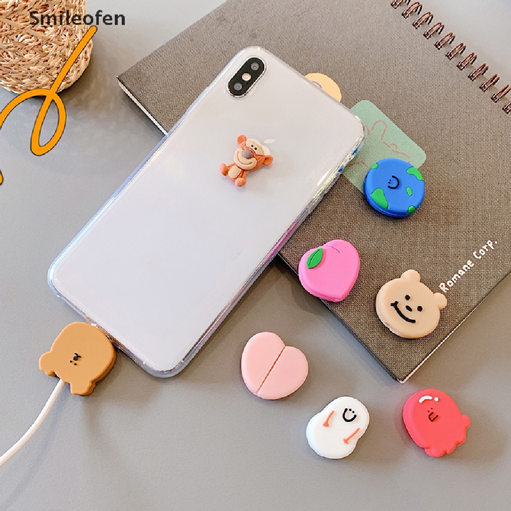 [Smileofen] Dụng Cụ Quấn Bảo Vệ Dây Cáp Hình Thú Hoạt Hình Dễ Thương Sắp Xếp Gọn Gàng * On