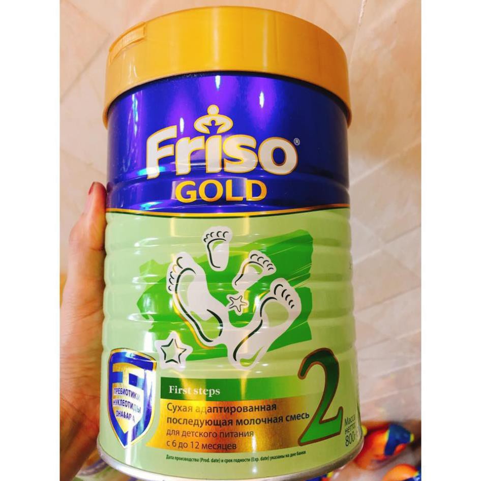 Combo 6 lon Sữa Friso Nga Số 2, lon 800g, Hàng Chuẩn, Giá Tốt Date mới nhất 2021