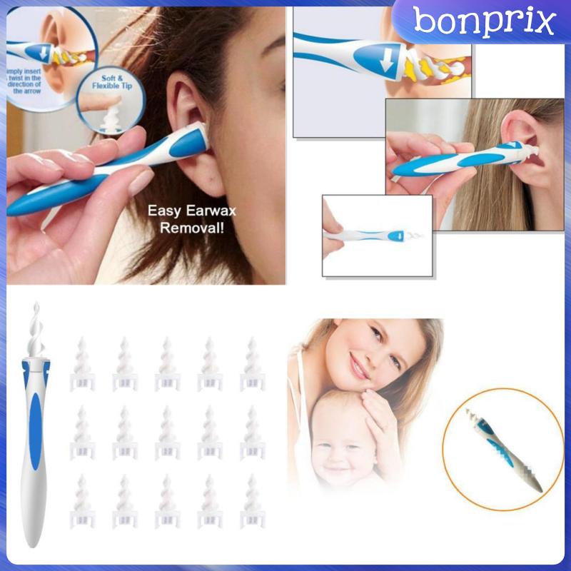 Bộ Dụng Cụ Lấy Ráy Tai Mềm Mại Linh Hoạt Kèm 16 Đầu Thay Thế Tiện Dụng