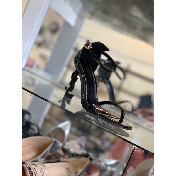 giày Sandal nữ Sandal cao gót 9cm quai mảnh bít gót chữ ýsl(fullbox đế dập loại 1)