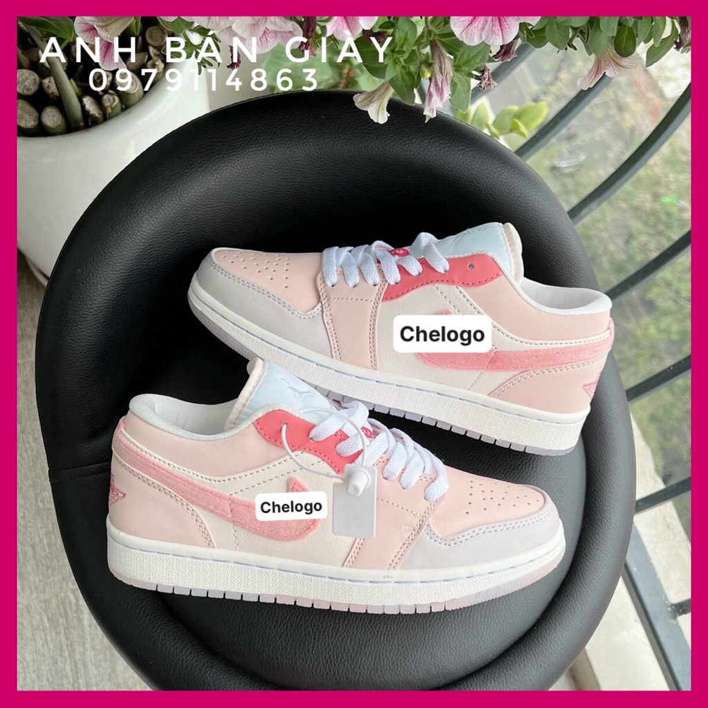 Giày jd mắt hồng siêu đẹp, giày sneaker mắt hồng full size nữ