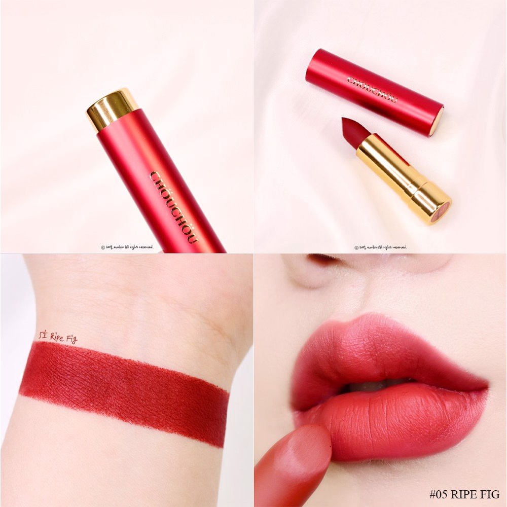 [Red Edition] Son Thỏi Lì, Mềm Mịn Môi ChouChou Signature Premier Matt Rouge Red Limited Edition 3.5g