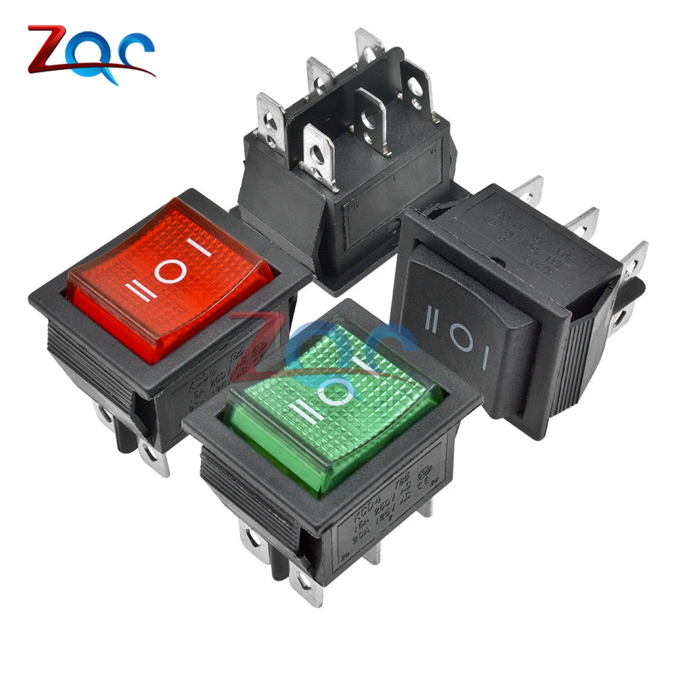 Công Tắc Bật / Tắt 3 Vị Trí 6 Pin 16a 250vac 250v Ac Kcd4 Đa Năng
