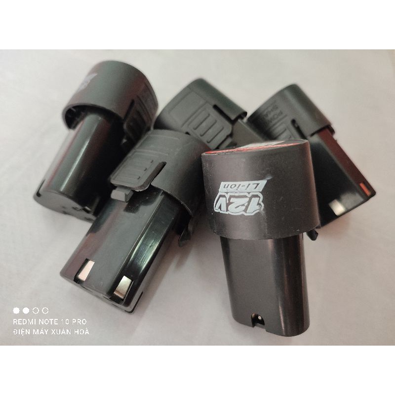 Pin máy khoan, Pin li-on 12v 1500mAh - Khoan pin.  bắt vít pin, pin 12v.
