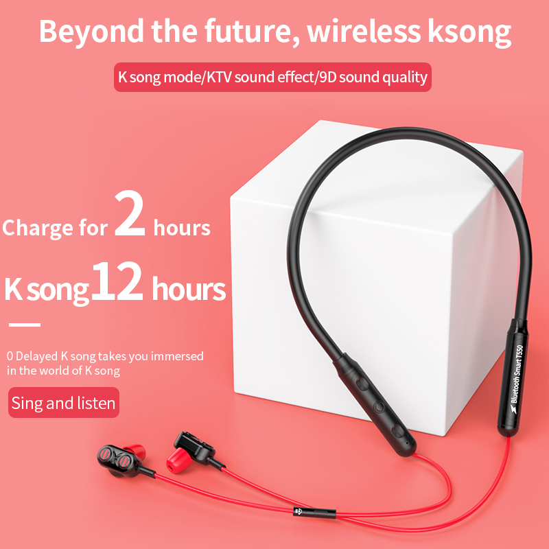 K Song T550 Treo Cổ Thể Thao Chuyên Dụng Tai Nghe Bluetooth HiFi Âm Thanh Nổi Giảm Tiếng Ồn Thông Minh Tai Nghe Không Dây Có Micrô