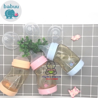Bình cổ nghiêng PPSU cao cấp Babuu (tặng 1 núm ti)