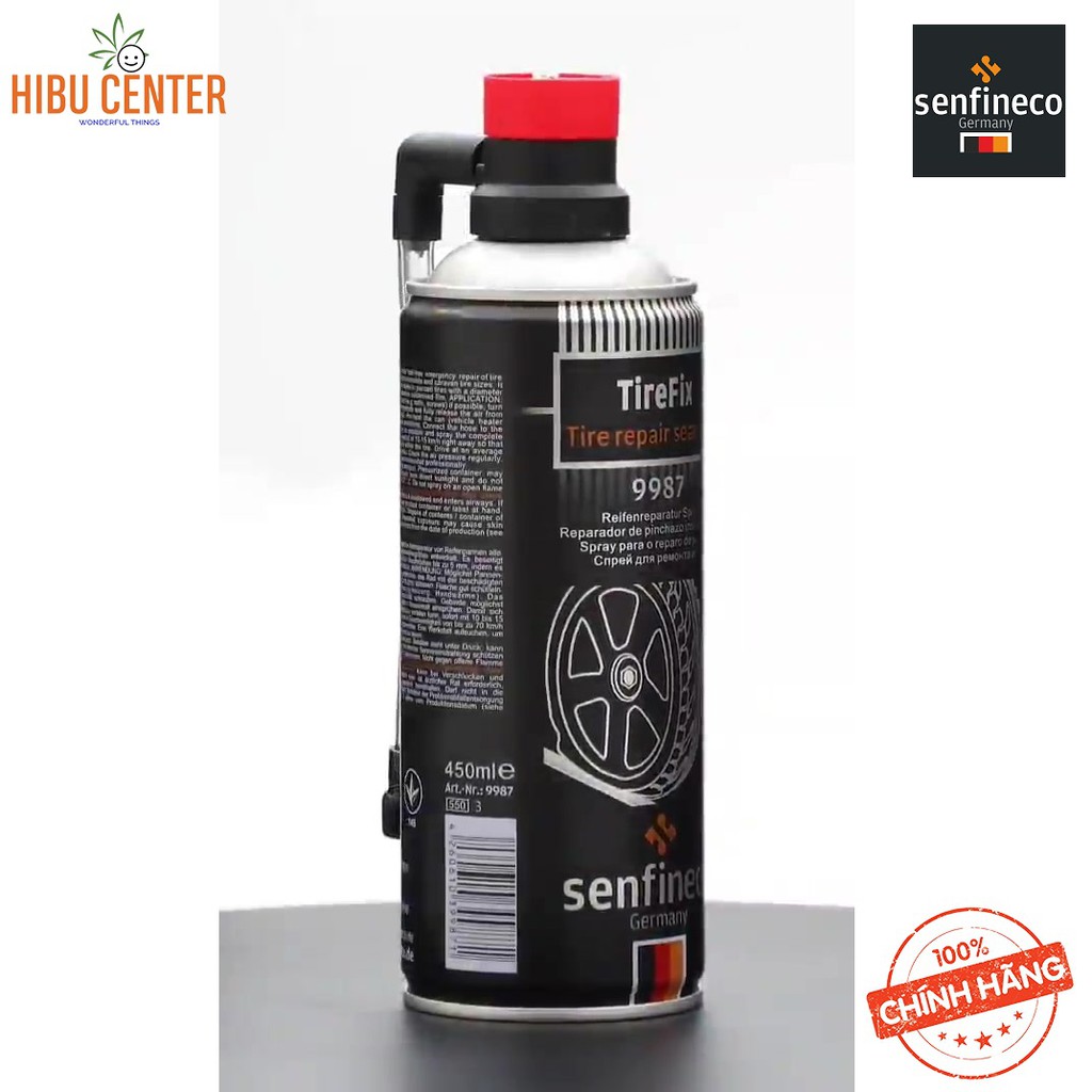 (Hữu Ích) Keo Vá Lốp Senfineco Tire Fix Tire Repair Sealant 450ML 9987 – Hàng Chính Hãng – HIBUCENTER