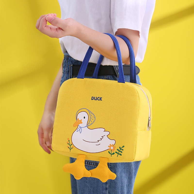 Túi Đựng Hộp Cơm Trưa Lót Giấy Nhôm Dày Giữ Nhiệt Tiện Dụng