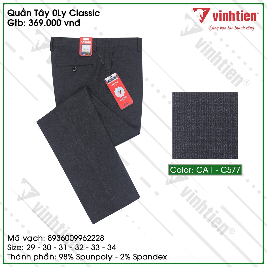 Quần Tây Nam 0ly Classic Vĩnh Tiến 369