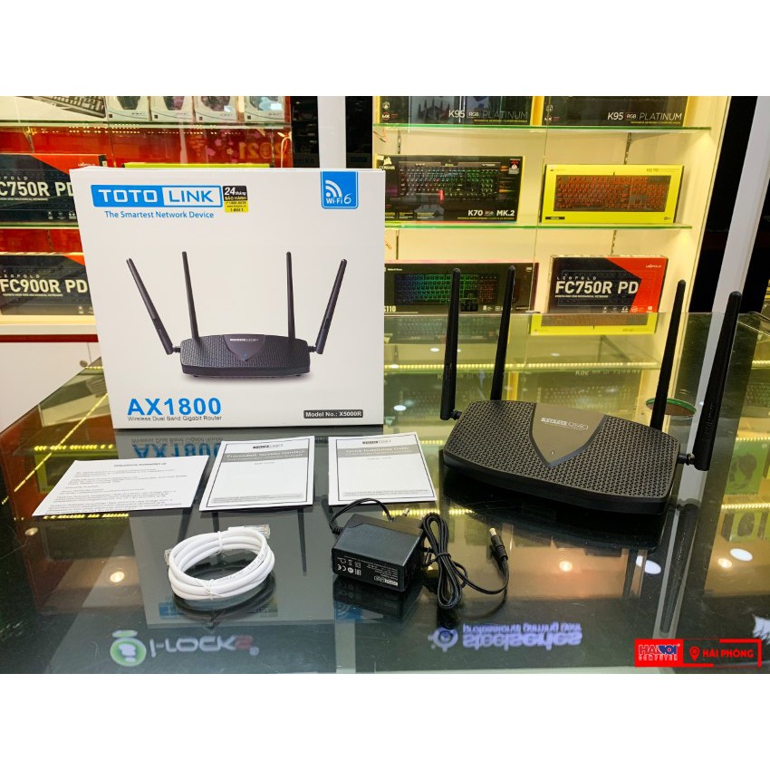 Bộ phát wifi 6 Totolink X5000R Chuẩn AX1800 - Hàng phân phối chính hãng