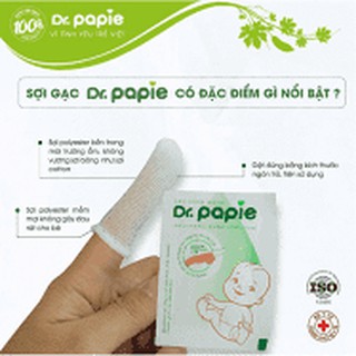 Gạc rơ lưỡi Dr Papie vệ sinh răng miệng / Rơ lưỡi Dr Papie cho bé